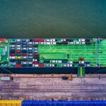 Green Cargo Boat Beside Dock